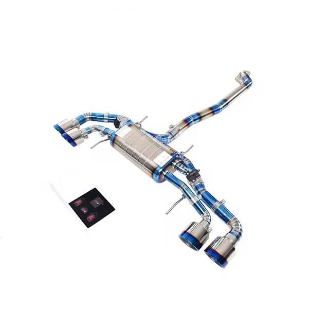 (2009-2016) Nissan GT-R R35 - Full Titanium Exhaust Muffler + Tips - Exotics Carbon Design