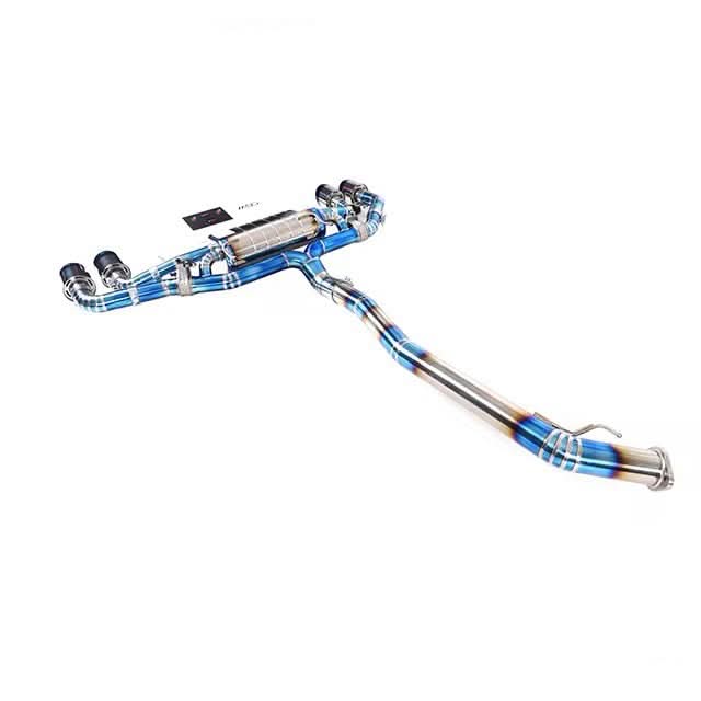 (2009-2016) Nissan GT-R R35 - Full Titanium Exhaust Muffler + Tips - Exotics Carbon Design