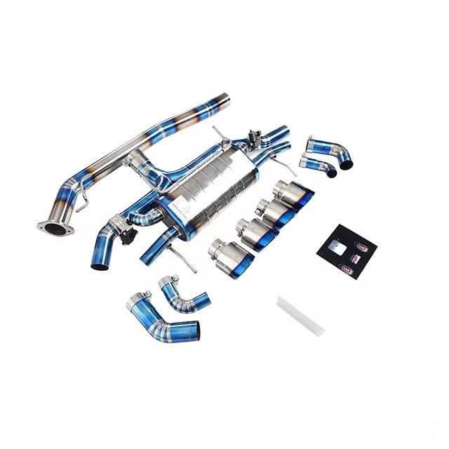 (2009-2016) Nissan GT-R R35 - Full Titanium Exhaust Muffler + Tips - Exotics Carbon Design