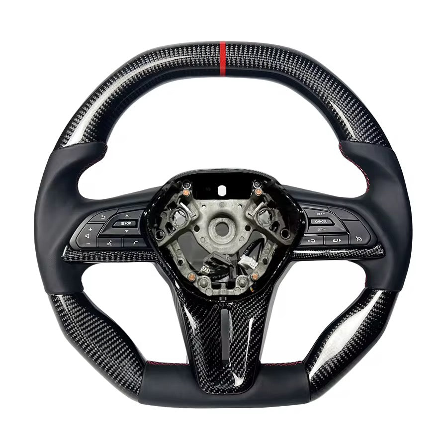 (2017 - 2021) Nissan GTR - Carbon Fiber With Leather Steering Wheel - Exotics Carbon Design