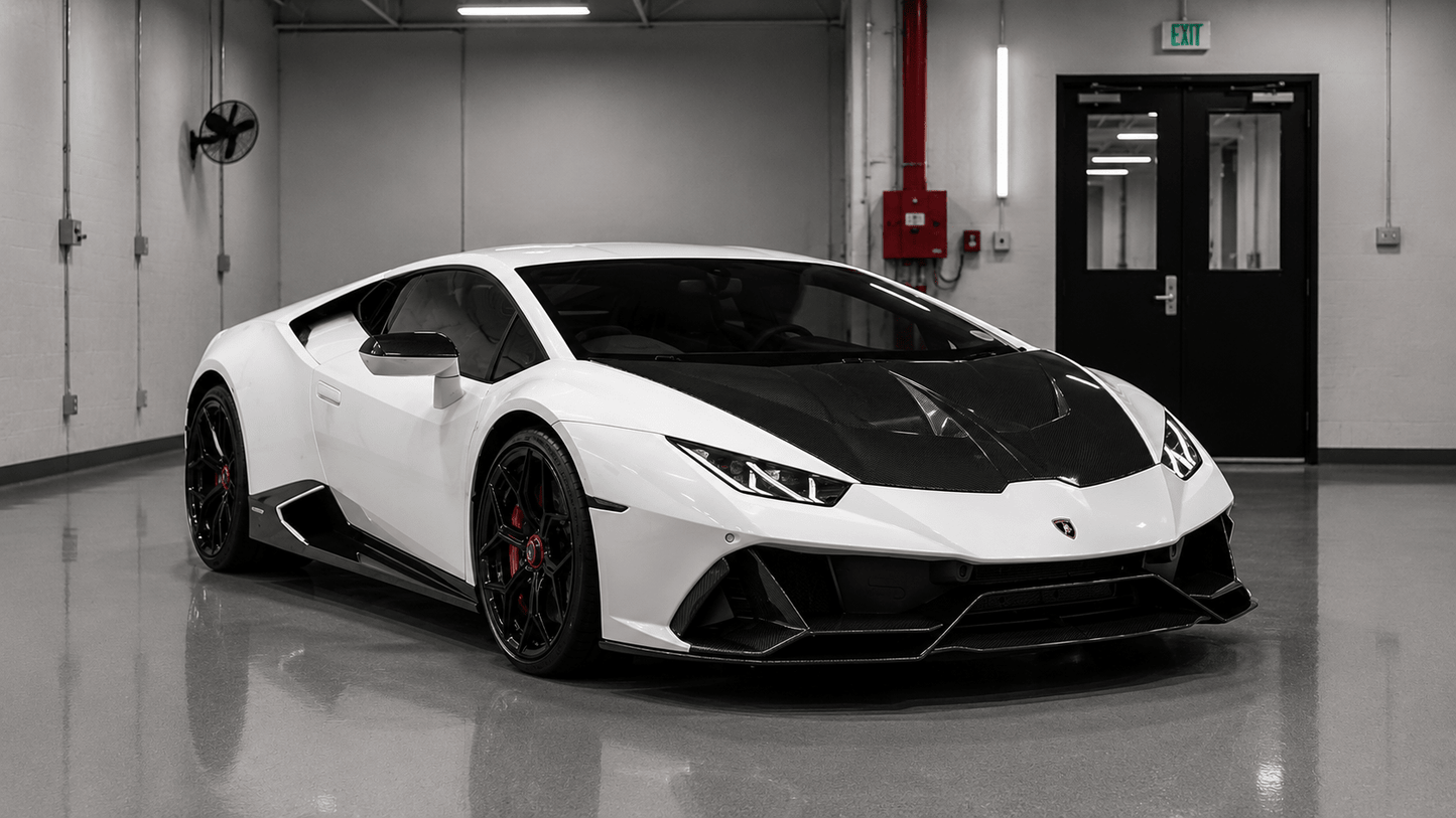 2019-2023 Lamborghini Huracán Evo - NVC Style Carbon Fiber Front Diffuser - Exotics Carbon Design