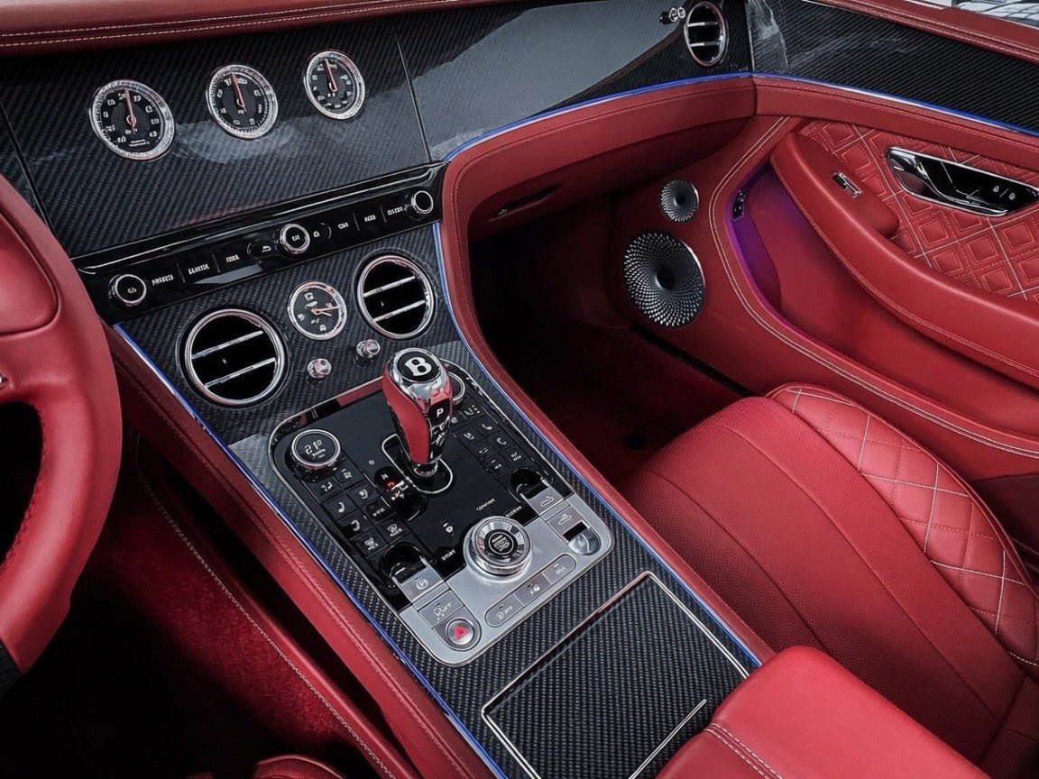 2019–2024 Bentley Continental GT Carbon Fiber Center Console Trim - Exotics Carbon Design