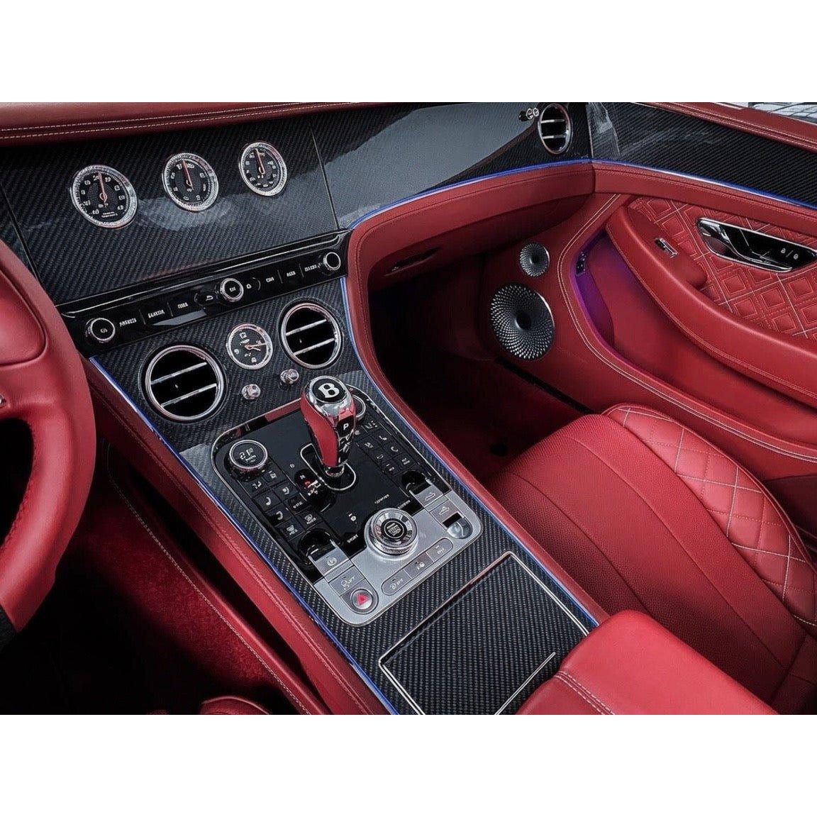 2019–2024 Bentley Continental GT Carbon Fiber Center Console Trim - Exotics Carbon Design