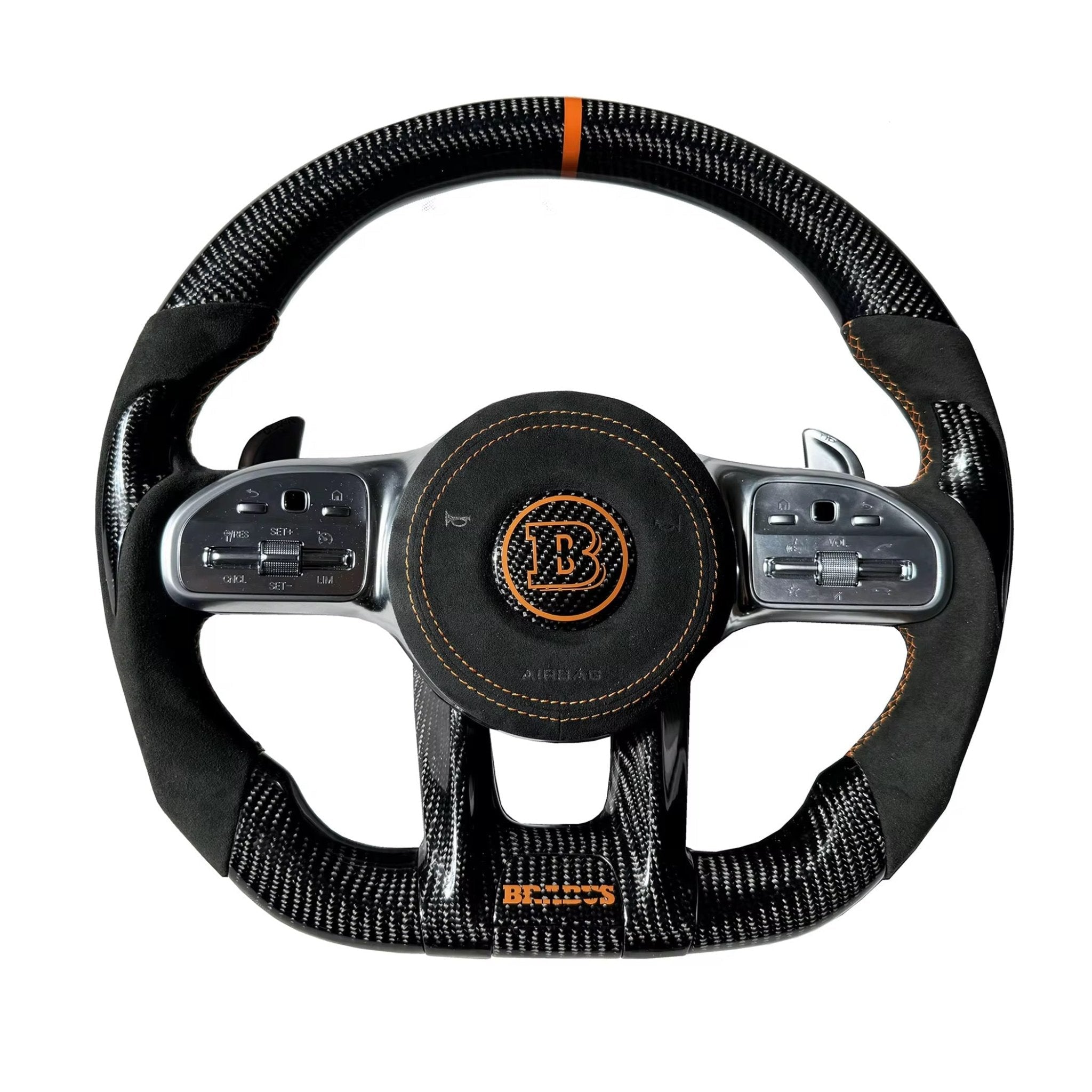 2019+ Mercedes-Benz G Wagon – Carbon Fiber B Style Steering Wheel - Exotics Carbon Design
