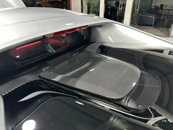 Ferrari 296 GTB Carbon Fiber Rear Engine Hood Trim