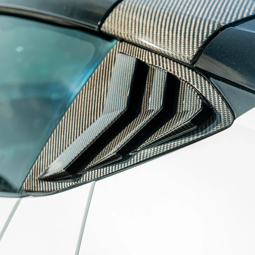 2020–2026 Chevrolet Corvette C8 Carbon Fiber Side Window Louvers - Exotics Carbon Design