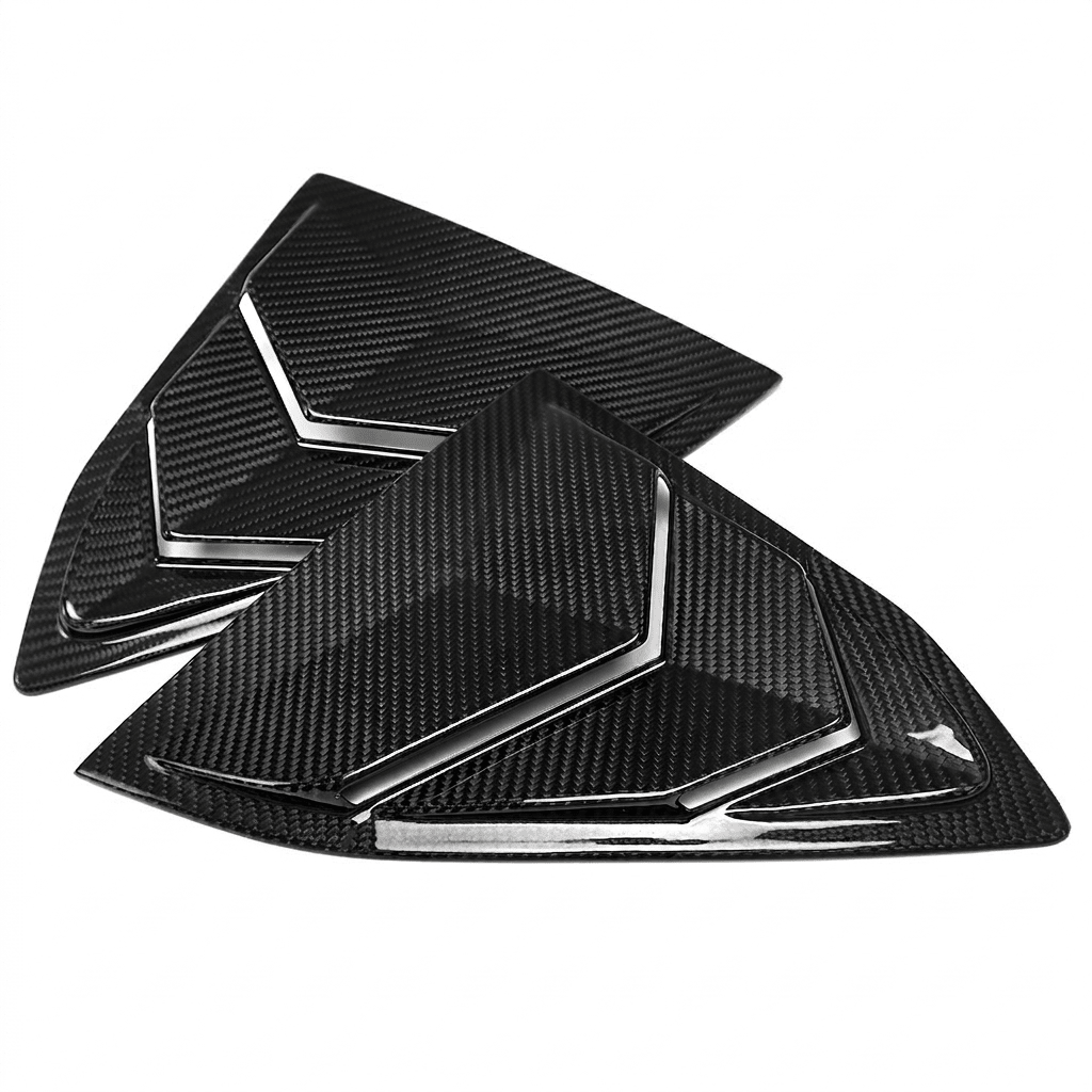 2020–2026 Chevrolet Corvette C8 Carbon Fiber Side Window Louvers - Exotics Carbon Design