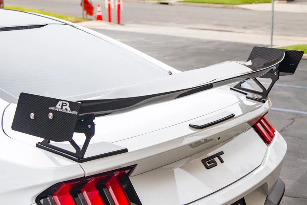 2024+ Ford Mustang - APR Style Carbon Fiber Adjustable Rear Wing - Exotics Carbon Design