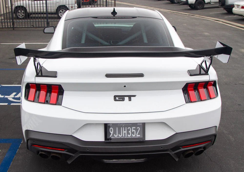 2024+ Ford Mustang - APR Style Carbon Fiber Adjustable Rear Wing - Exotics Carbon Design