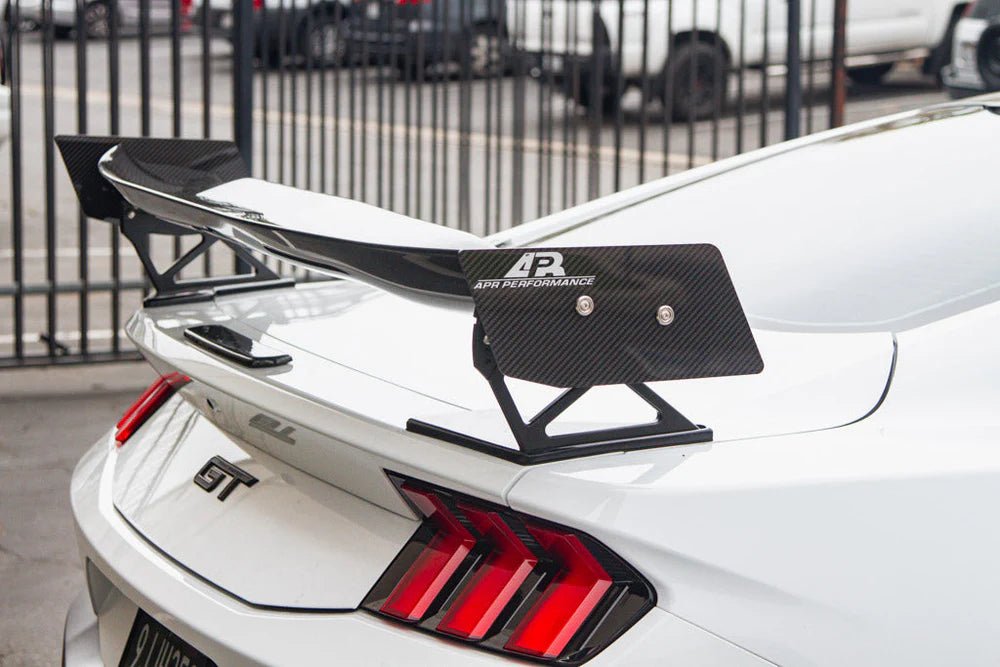 2024+ Ford Mustang - APR Style Carbon Fiber Adjustable Rear Wing - Exotics Carbon Design