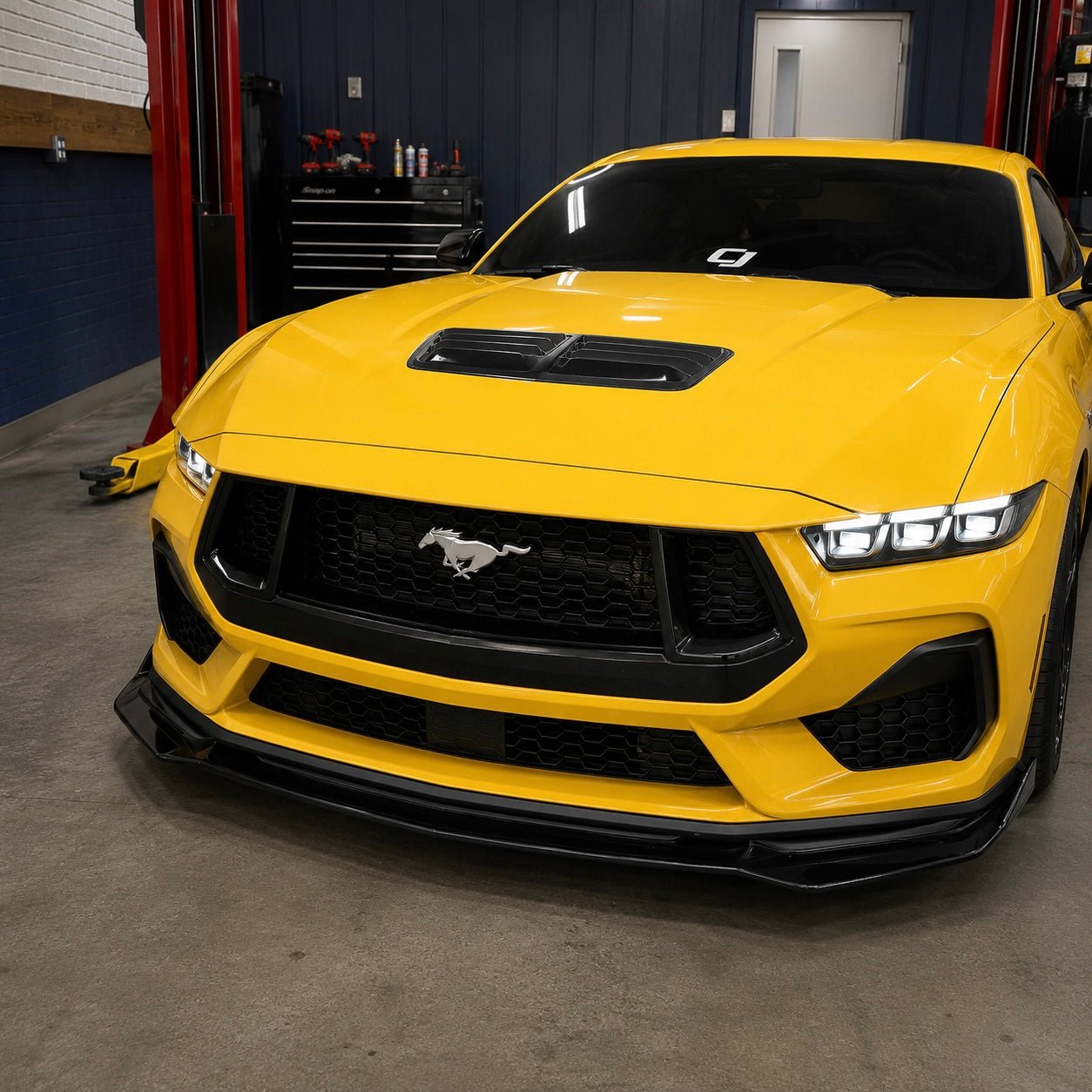 2024+ Ford Mustang GT & EcoBoost Real Carbon Fiber Front Lip Splitter Extension - Exotics Carbon Design