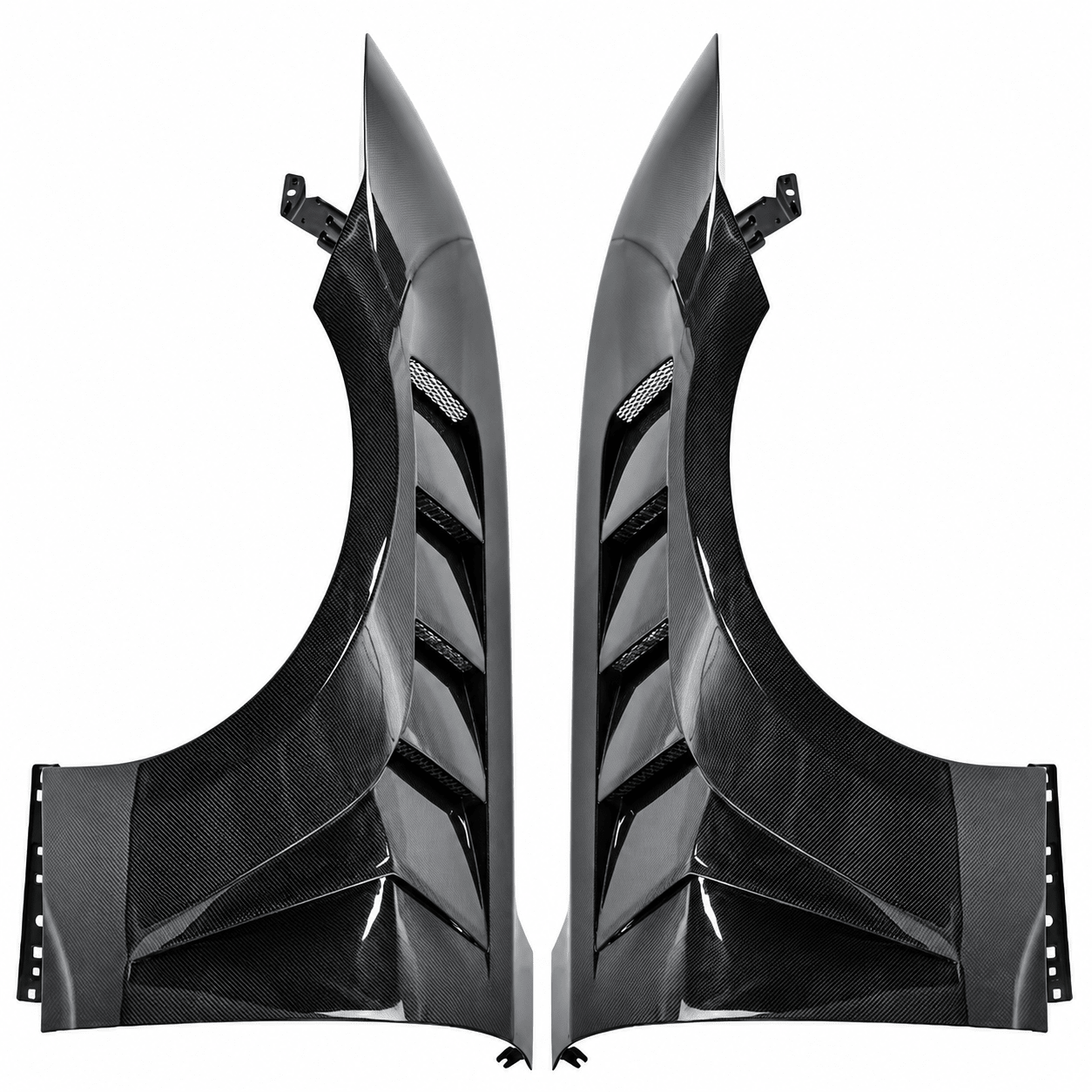 2024+ Ford Mustang GTD-Style Carbon Fiber Front Fenders (V1) - Exotics Carbon Design
