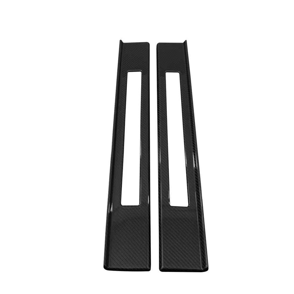 2024+ Ford Mustang Real Carbon Fiber Door Sill Trim Covers - Exotics Carbon Design