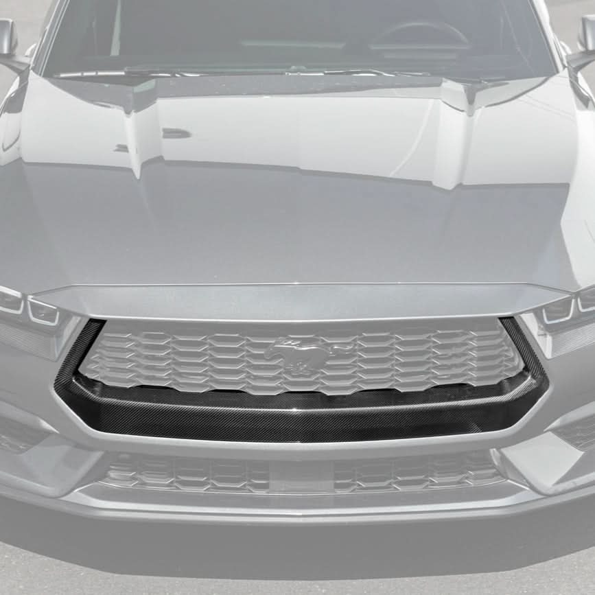 2024+ Ford Mustang S650 Carbon Fiber Center Grille Lower Trim Frame - Exotics Carbon Design