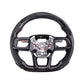 2024+ Ford Mustang S650 Carbon Fiber & LED Steering Wheel - Exotics Carbon Design