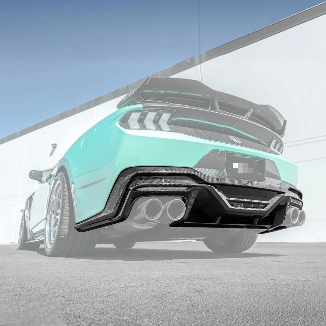 2024+ Ford Mustang S650 GTD Style Carbon Fiber Rear Bumper Diffuser - Exotics Carbon Design