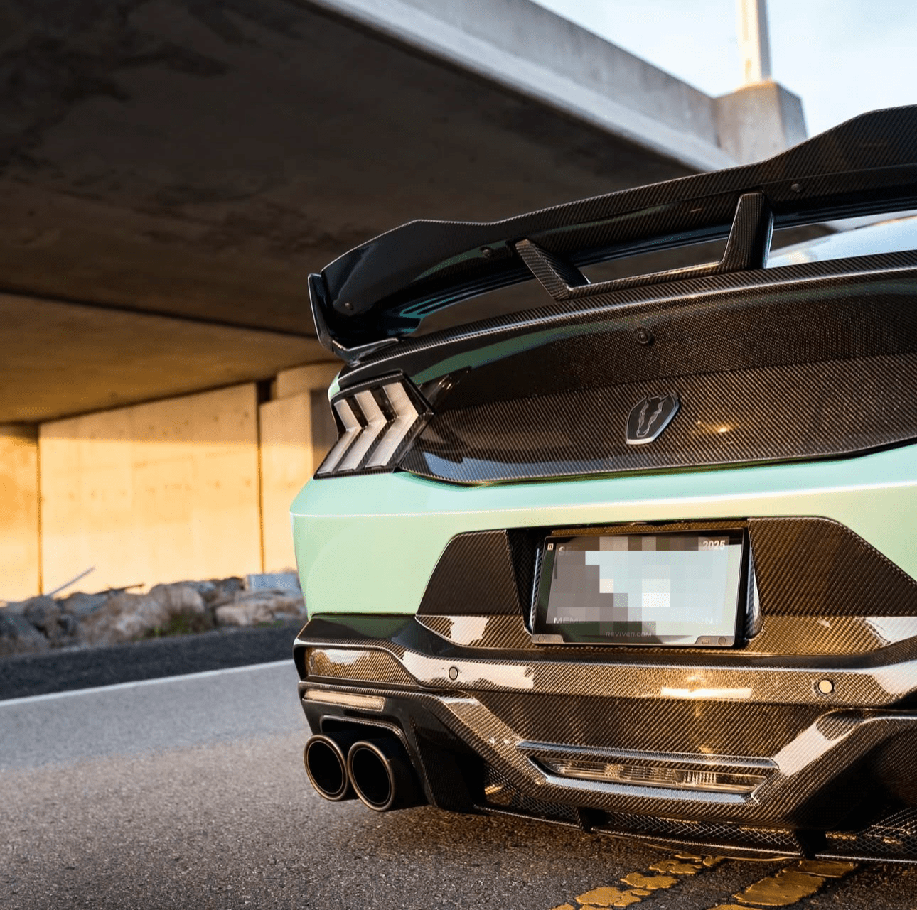 2024+ Ford Mustang S650 GTD Style Carbon Fiber Rear Bumper Diffuser - Exotics Carbon Design