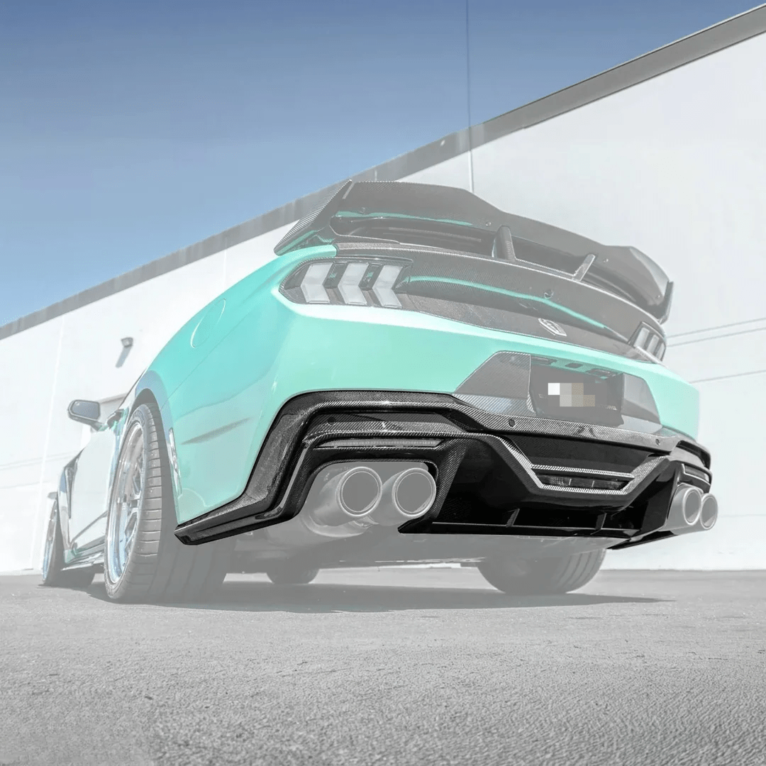 2024+ Ford Mustang S650 GTD Style Carbon Fiber Rear Bumper Diffuser - Exotics Carbon Design