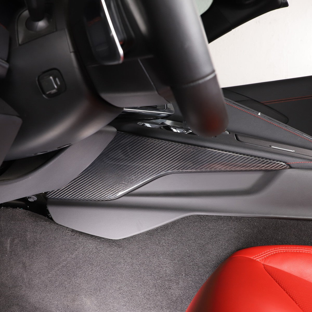 2026+ Chevrolet Corvette C8 Carbon Fiber Center Console Side Trim Covers - Exotics Carbon Design