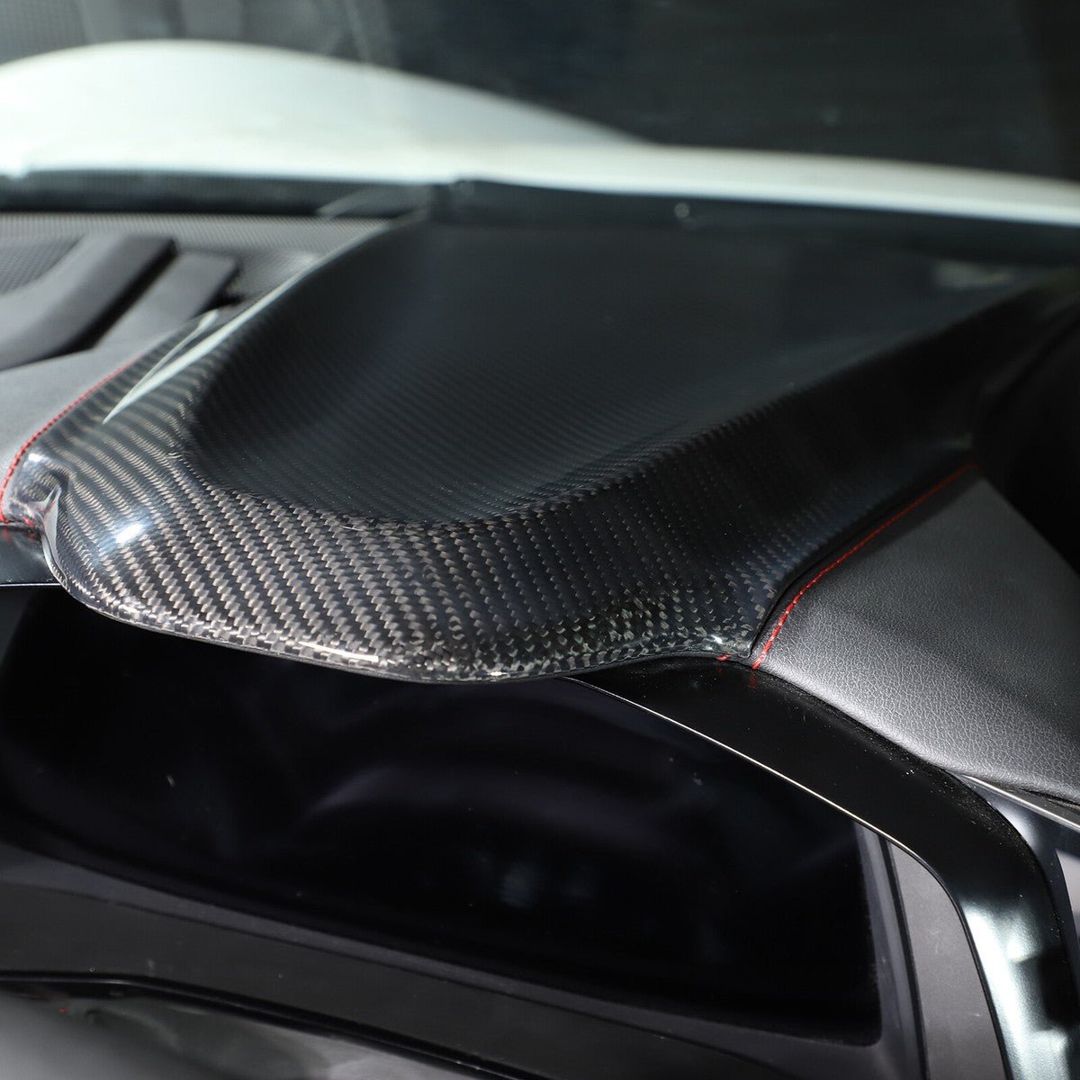 2026+ Chevrolet Corvette C8 Carbon Fiber Upper Dash Trim Cover - Exotics Carbon Design