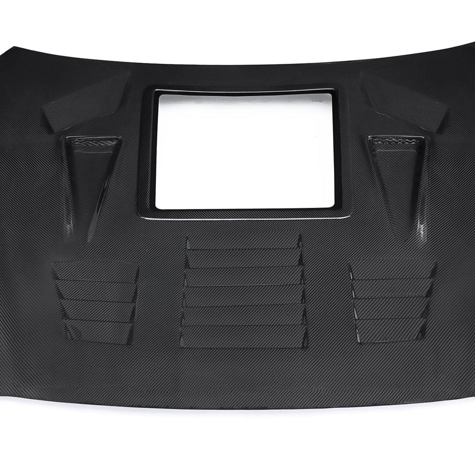 17-22 Nissan GT-R R35 V2 CMST Style Carbon Fiber Engine Show Vented Hood