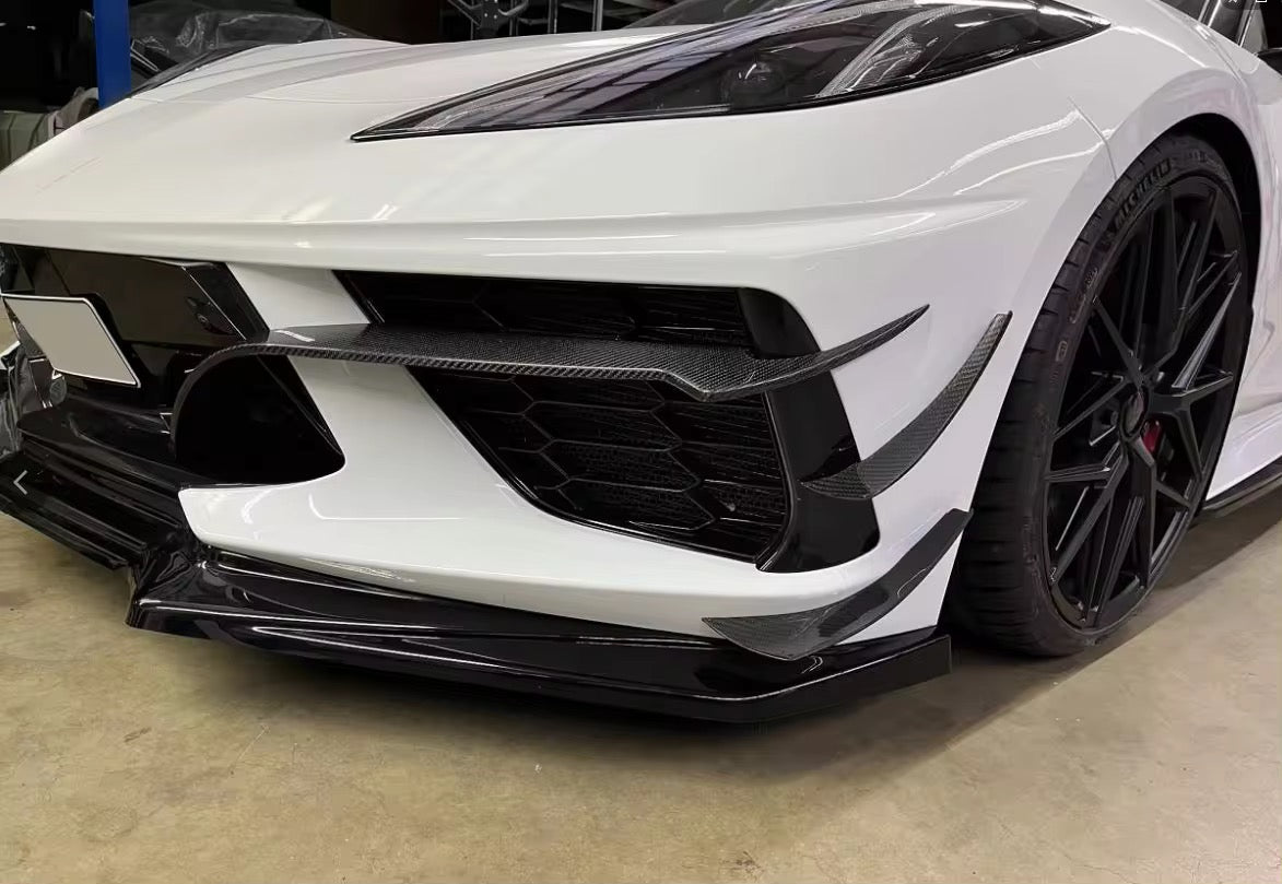 Corvette C8 Carbon Fiber Front Bumper Canards