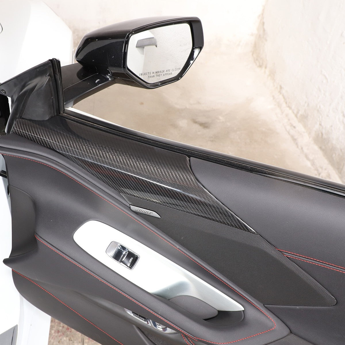Chevrolet Corvette C8 Real Carbon Fiber Door Speaker Upper Trim Covers