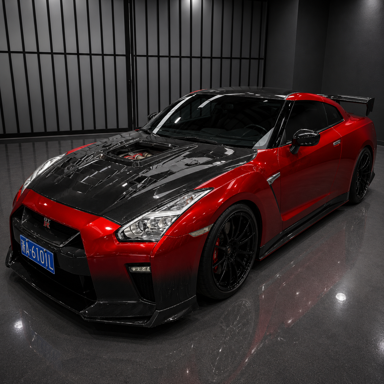 2008-2016 Nissan GT-R R35 - IMP Style Carbon Fiber Hood