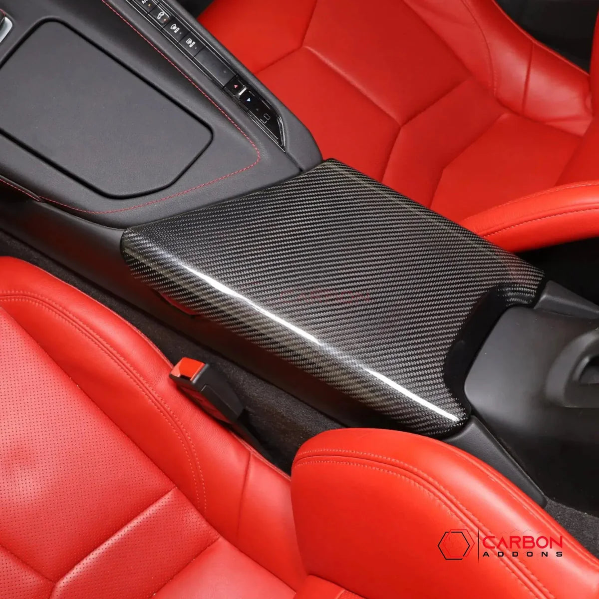 Chevrolet Corvette C8 Carbon Fiber Center Armrest Trim
