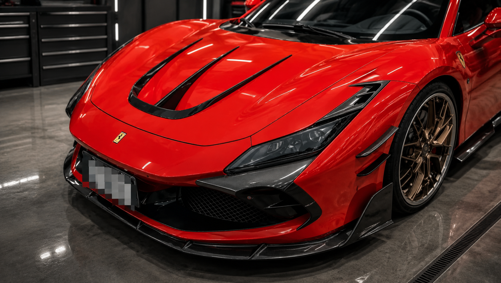 Ferrari F8 Tributo / Spider Forged Carbon Front Engine Air Vent