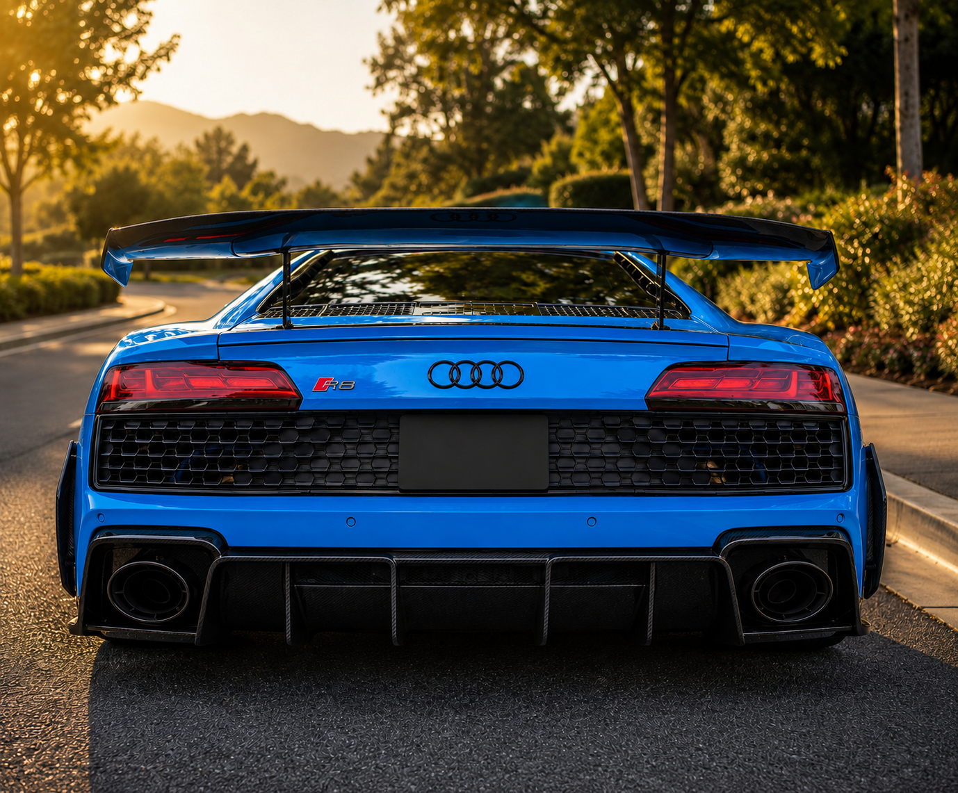 Audi R8 Gen 3 (2020+) - GT4 Style Carbon Fiber Rear Diffuser