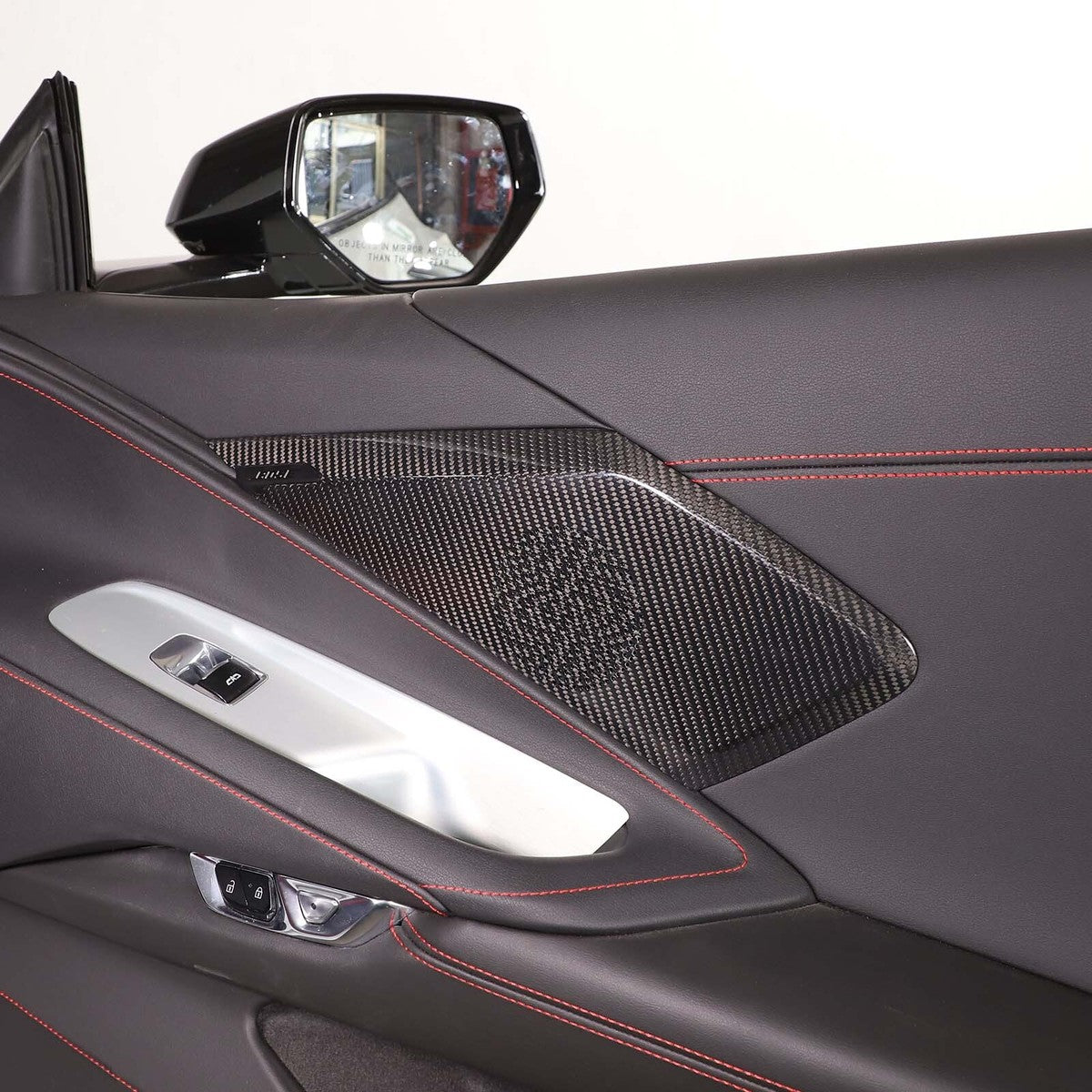 Chevrolet Corvette C8 Carbon Fiber Door Speaker Trim Covers (2020–2026