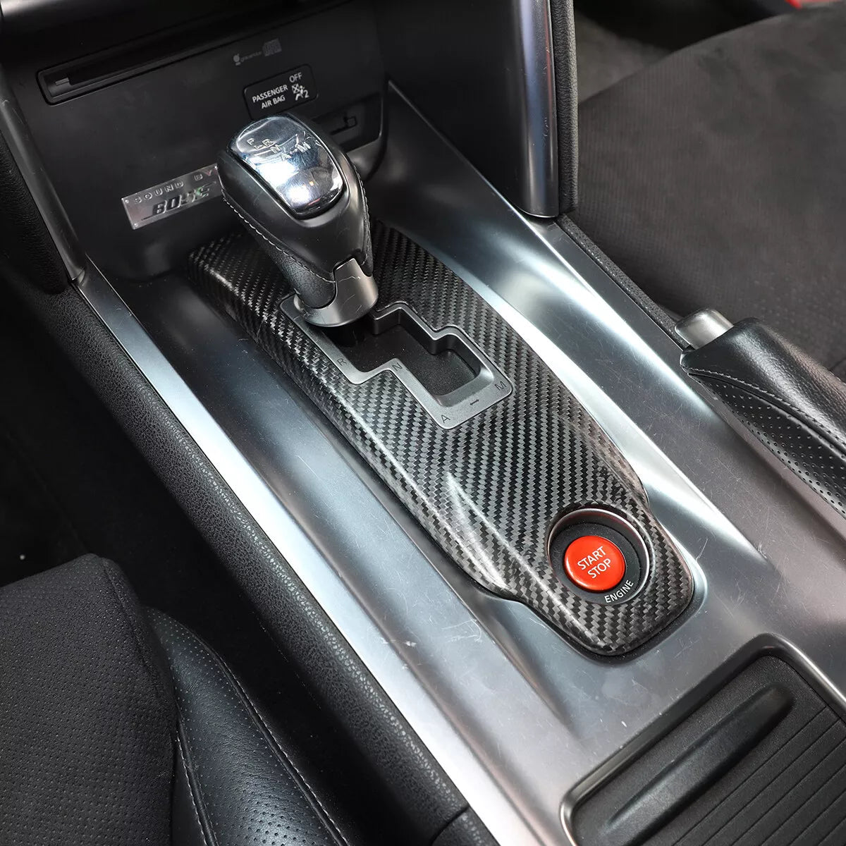 Nissan GT-R R35 Carbon Fiber Center Console Shift Panel Trim