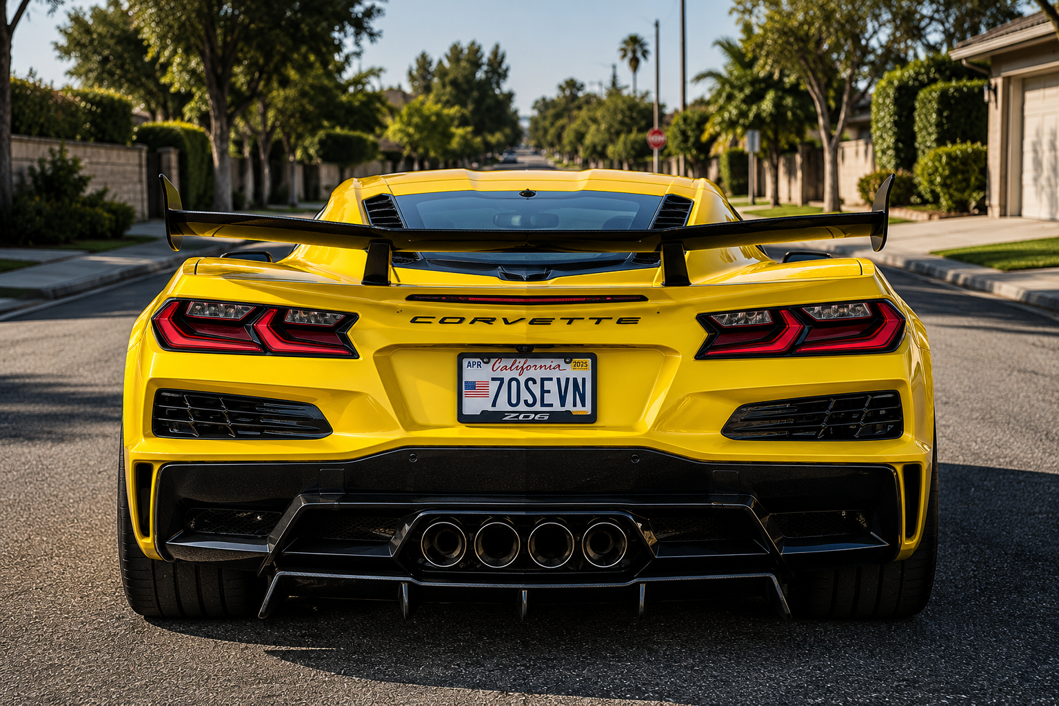 Corvette C8 Z06 - AM Style Carbon Fiber Rear Diffuser