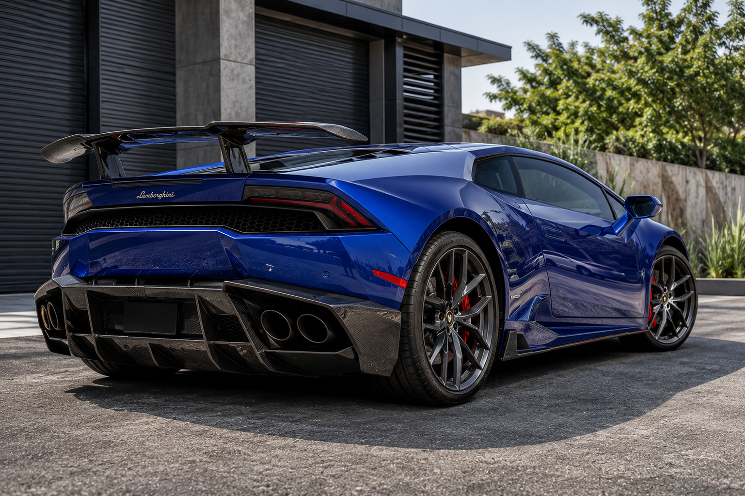 Lamborghini Hurucan - LW Style Carbon Fiber Rear Diffuser - Exotics Carbon Design