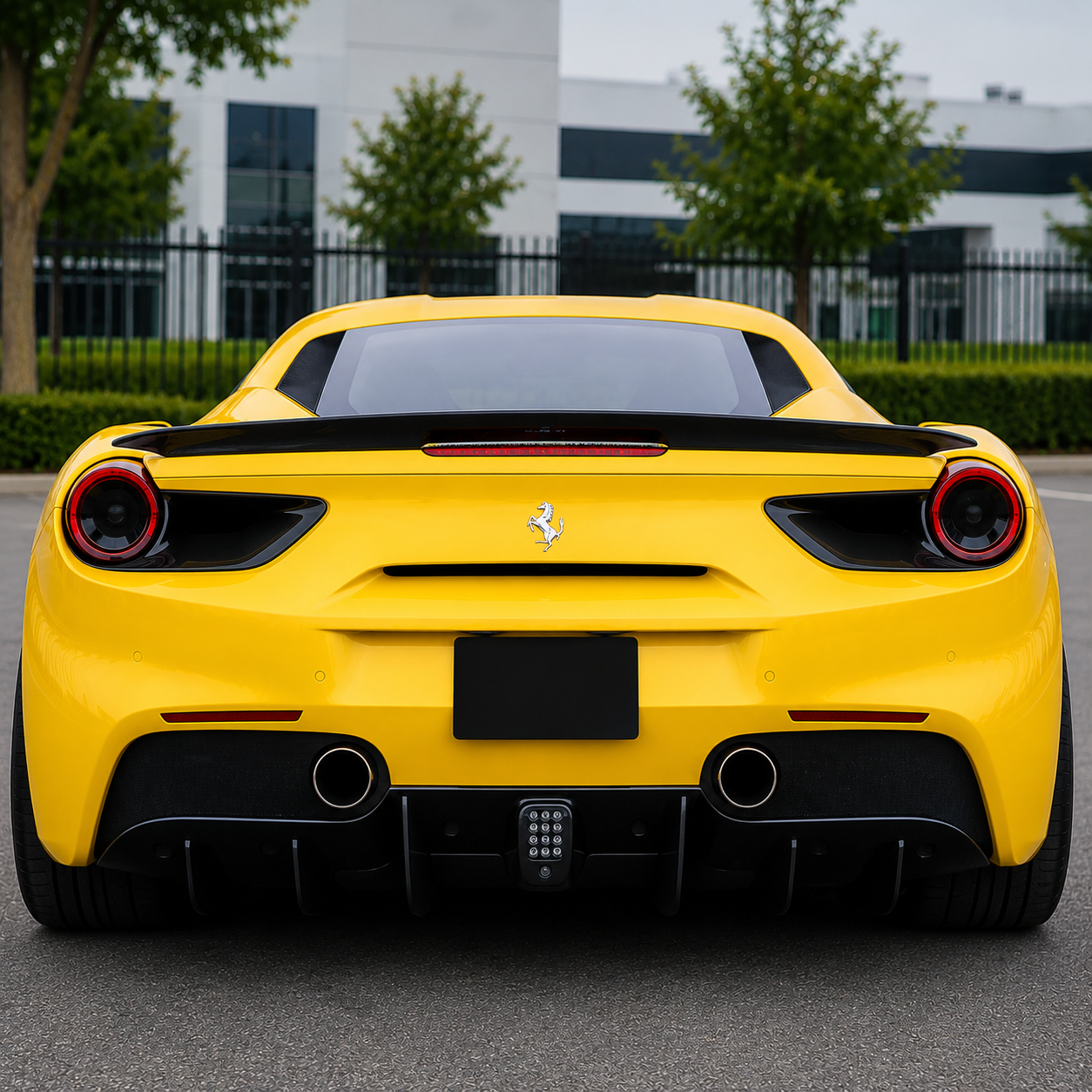 Ferrari 488 GTB - Carbon Fiber Taillight Frame Air Vent