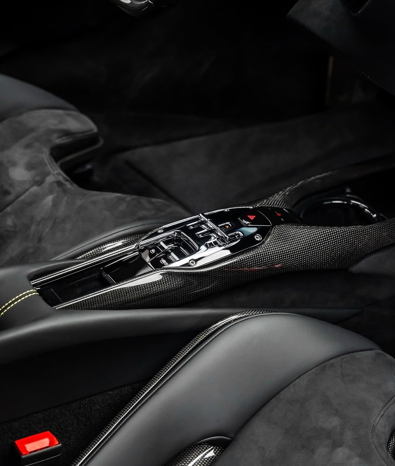 Ferrari 296 GTB Carbon Fiber Center Console Trim