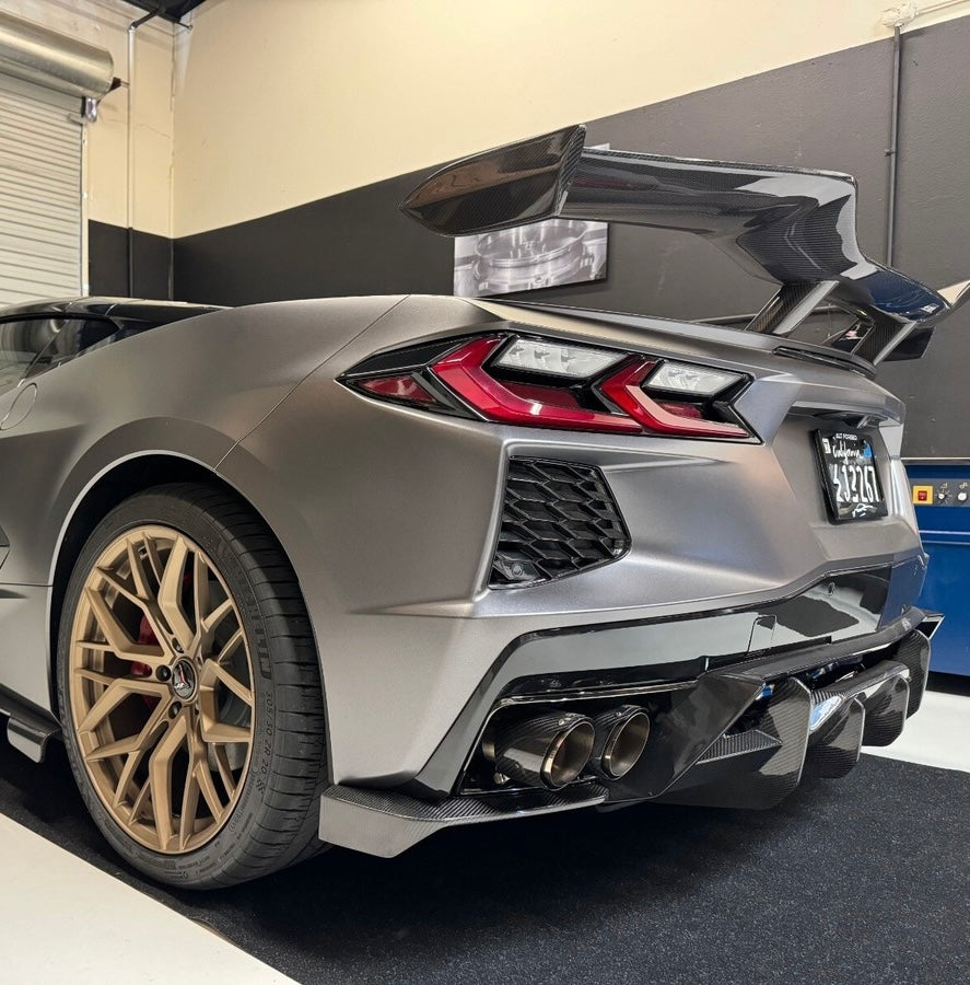 Exotic Carbon Design Carbon Fiber Exhaust Tips - Chevrolet Corvette C8