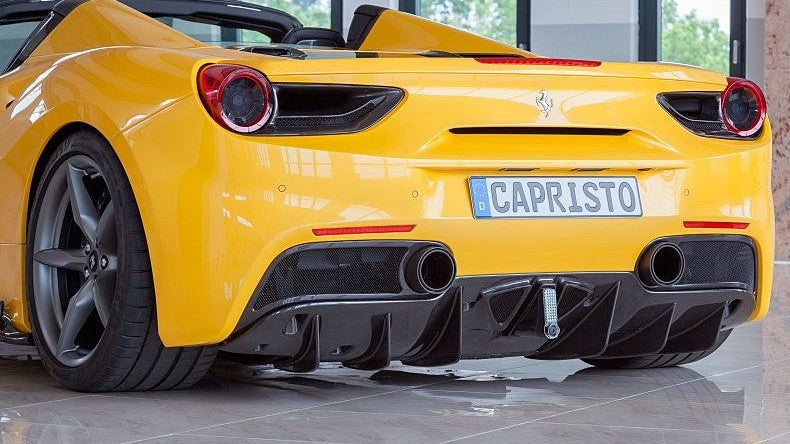 Ferrari 488 Capristo Style Carbon Fiber Rear Diffuser