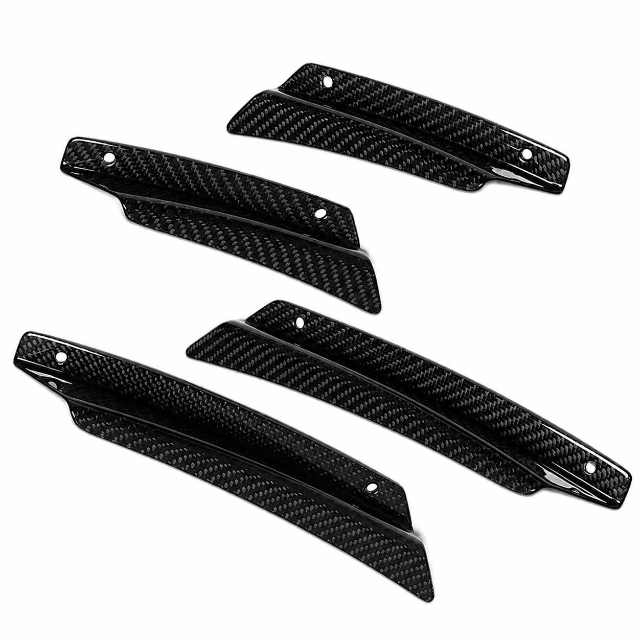 Chevrolet Corvette C7 Carbon Fiber Front Bumper Canards (4-Piece Set)