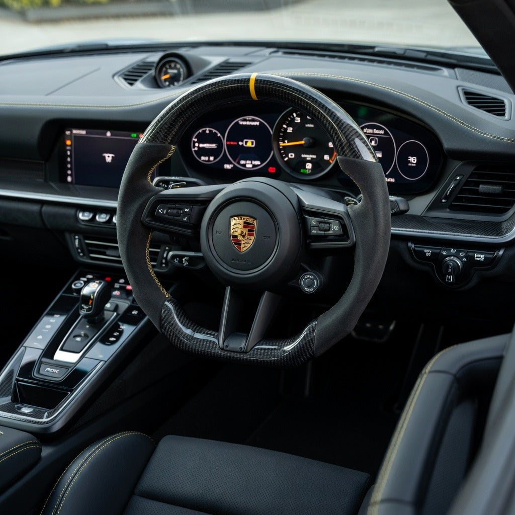Porsche 911 (992) Carbon Fiber & Alcantara Steering Wheel