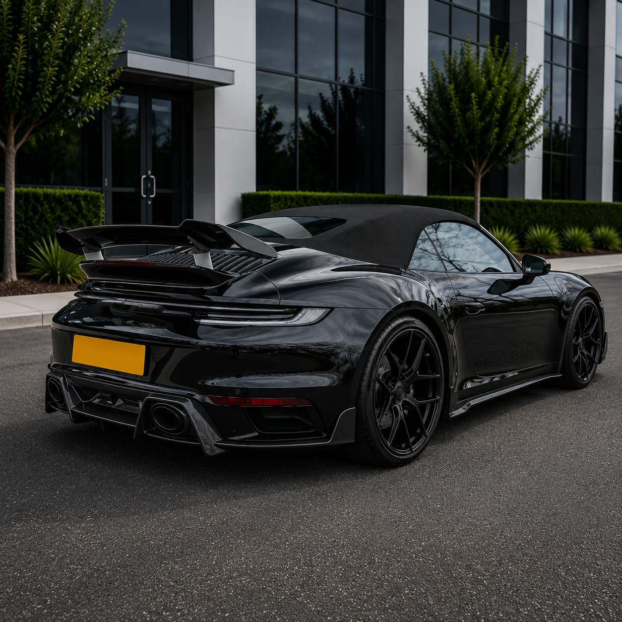 2019–2023 Porsche 911 (992) Turbo S Carbon Fiber Rear Diffuser with Splitters