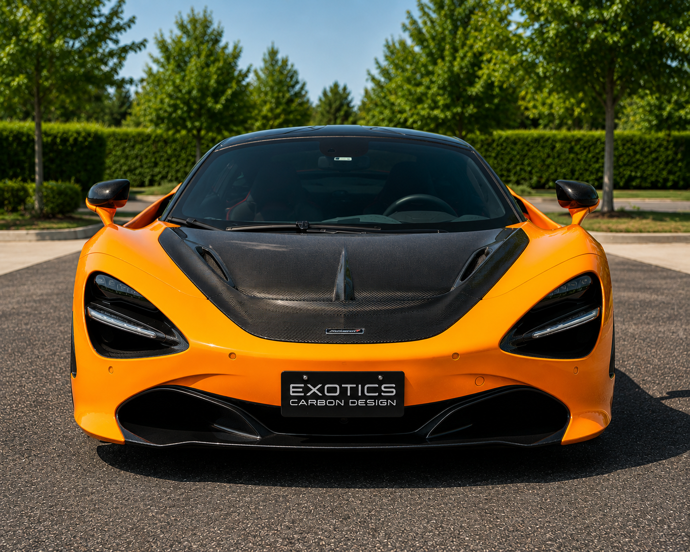 V-Style Vented Carbon Fiber Front Hood – McLaren 720S (2017–2022)