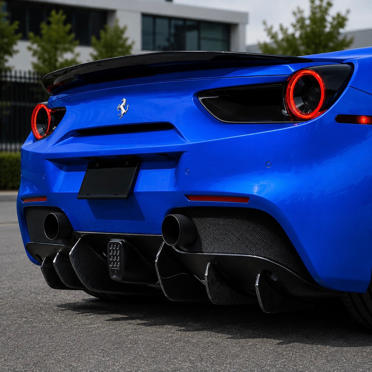 Ferrari 488 GTB - Exotic Design Carbon Fiber Rear Diffuser