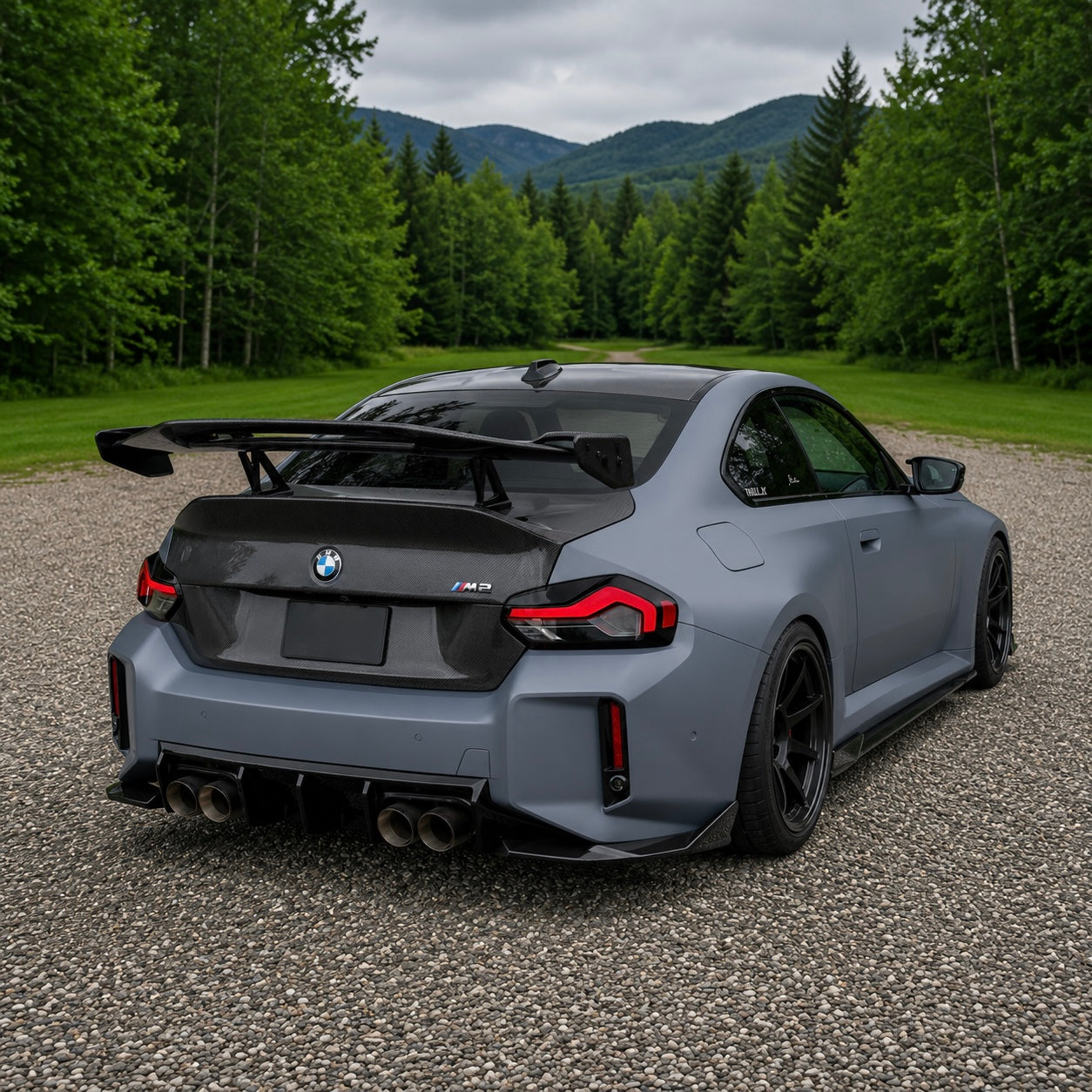 BMW G87 M2 AD Style Carbon Fiber Rear Wing