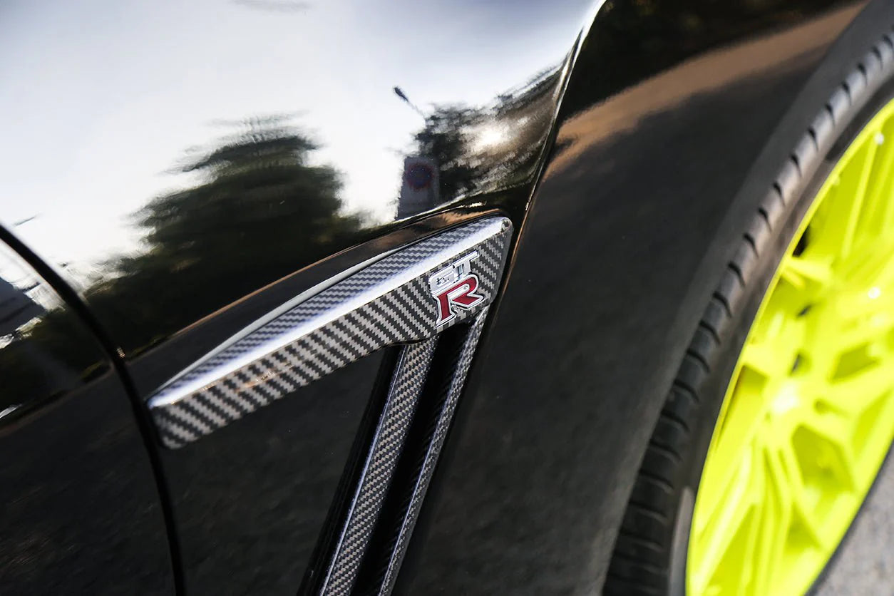 2015-2023 Nissan GT-R R35 DBA/EBA Carbon Fiber Fender Logo Covers