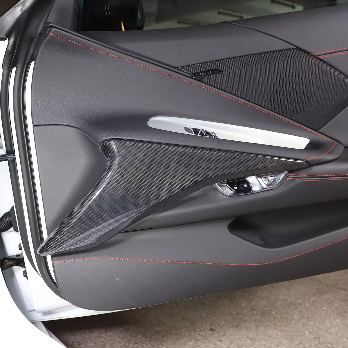 Corvette C8 Carbon Fiber Door Panel Trim Set