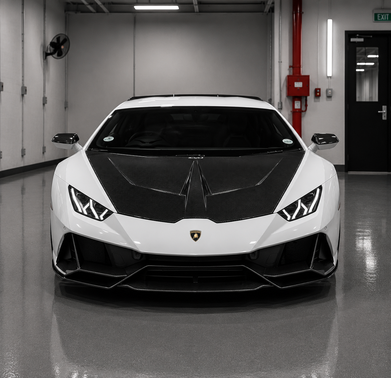 2019-2023 Lamborghini Huracán Evo - NVC Style Carbon Fiber Front Diffuser