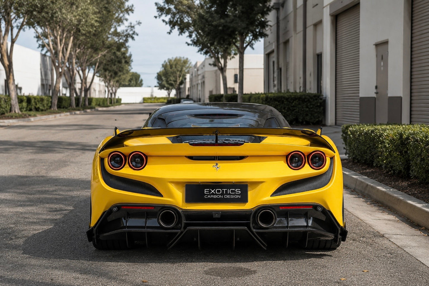 Ferrari F8 Tributo - P.T Carbon Fiber Rear Diffuser