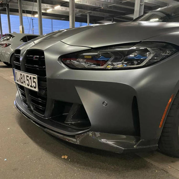 3 PIECE M STYLE CARBON FIBER FRONT LIP - BMW G80 M3 | G82 M4 - Exotics Carbon Design